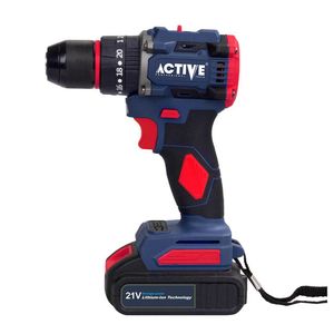 دریل پیچ گوشتی چکشی شارژی براشلس  21 ولت اکتیو مدل ac 3121bl